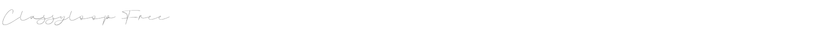 Classyloop font preview